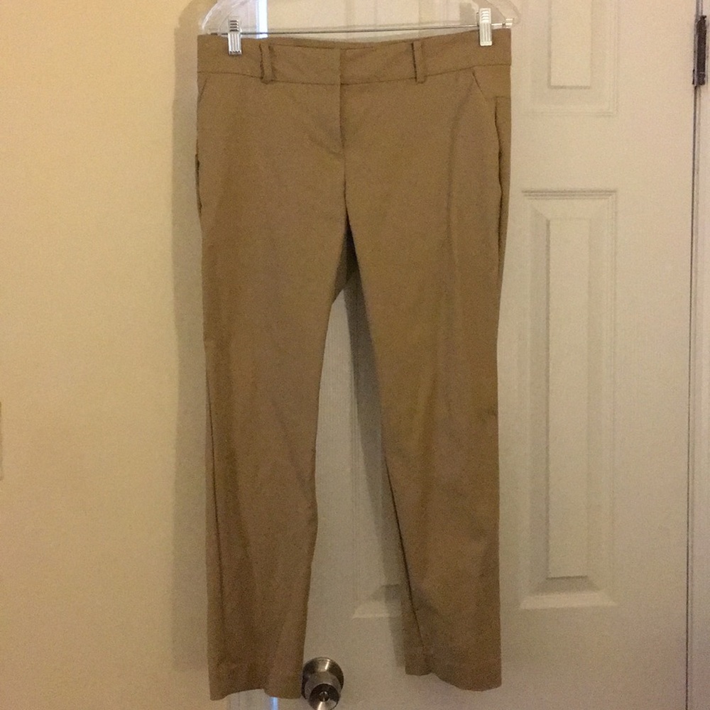 Ann Taylor Khaki Skinny Dress Pants
